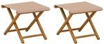 Liegestuhl 2 Stk. Massives Eukalyptus Holz Taupe Vidaxl