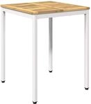 Gartentisch Wei&szlig; Gewaschen 60 X 60,5 X 75 Cm Massivholz Akazie Vidaxl