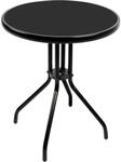 Mojawo - Bistrotisch Rund Mit Glasplatte Schwarz &Oslash;60xh70cm-mmc330850bb