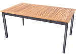 Tisch Monza Anthr.,alu-gestell Teak-tp,150x90x75,5cm