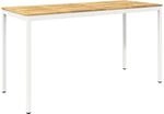 Gartenbar-tisch Naarden Wei&szlig; Gewaschen 196 X 80,5 X 105 Cm Vidaxl