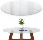 Tischplatte Aus Geh&auml;rtetem Glas Rund - Milchglas - Glasplatte - F&uuml;r Couchtisch