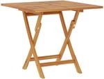 Klappbarer Gartentisch Natur 90 X 90 X 75 Cm Massives Teakholz Vidaxl