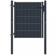 Zauntor Pvc Und Stahl 100x101 Cm Anthrazit Vidaxl