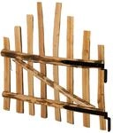 Vidaxl Arched Fence Gate 100 X 90 Cm Impregnated Hazel Wood Brown