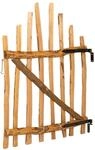Vidaxl Arched Fence Gate 100 X 120 Cm Impregnated Hazel Wood Brown