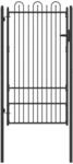 Vidaxl Fence Gate Dronten 100 X 175 Cm Steel Black Lockable