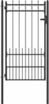 Vidaxl Fence Gate Horst Steel Black Lockable