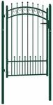 Vidaxl Fence Gate "emmen" With Spikes Steel 104x117 Cm Green