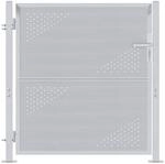 Vidaxl Garden Gate With Lock Silver 85 X 97 Cm Stainless Steel