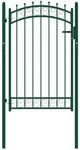 Vidaxl Fence Gate "emmen" With Spikes Steel 103x117 Cm Green