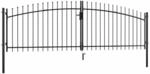 Vidaxl Doppelfl&uuml;gel-gartentor Mit Speerspitzen 400 X 150 Cm