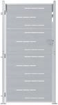 Gartentor Mit Schloss Silber 85 X 196 Cm Edelstahl Vidaxl
