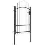Vidaxl Garden Gate Steel 1x2.2 M Black