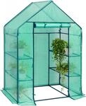 Foliengew&auml;chshaus Treibhaus Gartenhaus 143x73x195cm Gr&uuml;n - Woltu