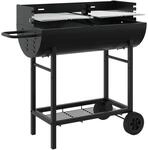 Holzkohlegrill 96,5 X 42,5 X 88,5 Cm Schwarz Vidaxl