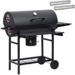 Fassgrill Mit R&auml;dern Und Regalen 3 Stk. 115 X 85 X 95 Cm Metall Vidaxl