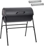 Fassgrill Mit 2 Kochrosten 3 Stk. 80 X 73 X 90 Cm Metall Vidaxl