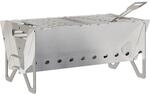 Camping Feuerstelle 42 X 22 X 18 Cm Edelstahl Silber Vidaxl