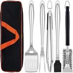 Herogo Grillbesteck Set 6-teilig Edelstahl Tragetasche M&auml;nner Bbq Geschenk
