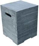Elementi Abdeckung F&uuml;r Gasflaschen In Holzoptik, Grau, 40 X 40 X 51 Cm (l X B X H)