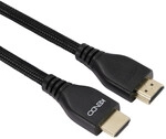 Kendo Hdmi 2.1 Kabel 8k 1,5m, Schwarz, Gewebe, Ultra High