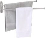 Schwenkbarer Handtuchhalter 2 Armig 50cm Edelstahl Geb&uuml;rstet Wandmontage