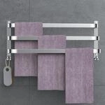 60cm Handtuchhalter Ohne Bohren, Silber, Edelstahl, 3 Stangen, Wandmontage