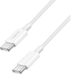 Logilink Usb-c-kabel, Schnellladefunktion, 60 W, 1 M, 3 A, 480 Mbit/s, Wei&szlig;es Nylon