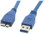 Lanberg Micro Am-mbm5p Usb 3.0 Kabel 0,5 M Blau
