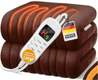 Kesser&reg; Heizdecke Aus Pl&uuml;sch Mit Timer, 9 Stufen - 180 X 130 Cm, Braun