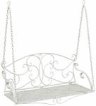 Schaukelbank Stahl 110 X 52,5 X 47 Cm Antik Wei&szlig; Vidaxl