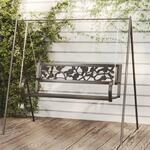 Vidaxl Garden Swing Bench 125 Cm Steel And Plastic Black