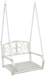 Schaukelbank Stahl 71,5 X 59 X 55 Cm Antik Wei&szlig; Vidaxl