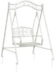 Schaukelbank Stahl 113 X 121,5 X 168 Cm Antik Wei&szlig; Vidaxl