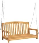 Vidaxl Swing Rose Bench 114 X 61 X 61.5 Cm Solid Teak Wood Natural