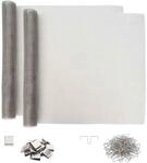 Lichtschachtabdeckung Mit Clips 2 Stk. 70 X 190 Cm Silber Vidaxl