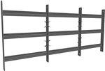 Mucola - Fenstergitter Einbruchschutz Balkongel&auml;nder Stabgel&auml;nder 40x100-190cm