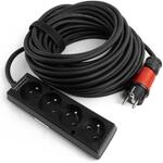 4-fach-steckdosenleiste, 15 M, 4 Steckdosen (3 X 1,5 Mm&sup2;), Schwarz