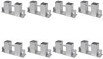 Vidaxl Firewood Stacking Aids 8 Pcs Steel Silver