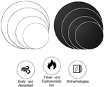 Kaminglas Tischplatte Bodenplatte Rund Funkenschutz Esg Sicherheitsglas Klarglas