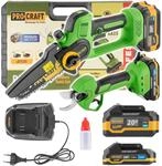 Procraft Pa168set Akku Gartenger&auml;te Set 20 V Pka35li Akku Mini Kettens&auml;ge +...