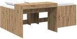 Hochbett Mit Schreibtisch F&uuml;r Kinder Artisan-eiche 90 X 200 Cm Vidaxl