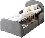 Kinderbett Einzelbett Mit Hydraulischem Stauraum, Seitengittern Und Hohem...