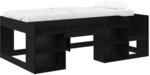 Kinderbettgestell Mit Stauraum Schwarz Eichen-optik 90 X 200 Cm Vidaxl