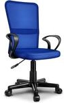 B&uuml;rostuhl Blau Schreibtischstuhl Drehstuhl, Mit Armlehnen &