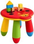 Relaxdays Kinderhocker, Marienk&auml;fer, 26 Cm Hoch, Abwischbar, Leicht, Formstabil,