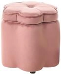Kinderhocker Mit Stauraum Flower Blume Samtstoff Rosa