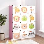 Kinderschrank Modular Mit 12 W&uuml;rfeln Rosa Pp - Vidaxl