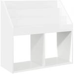 Vidaxl Kids Bookshelf High Gloss White 72.5 X 29.5 X 69 Cm